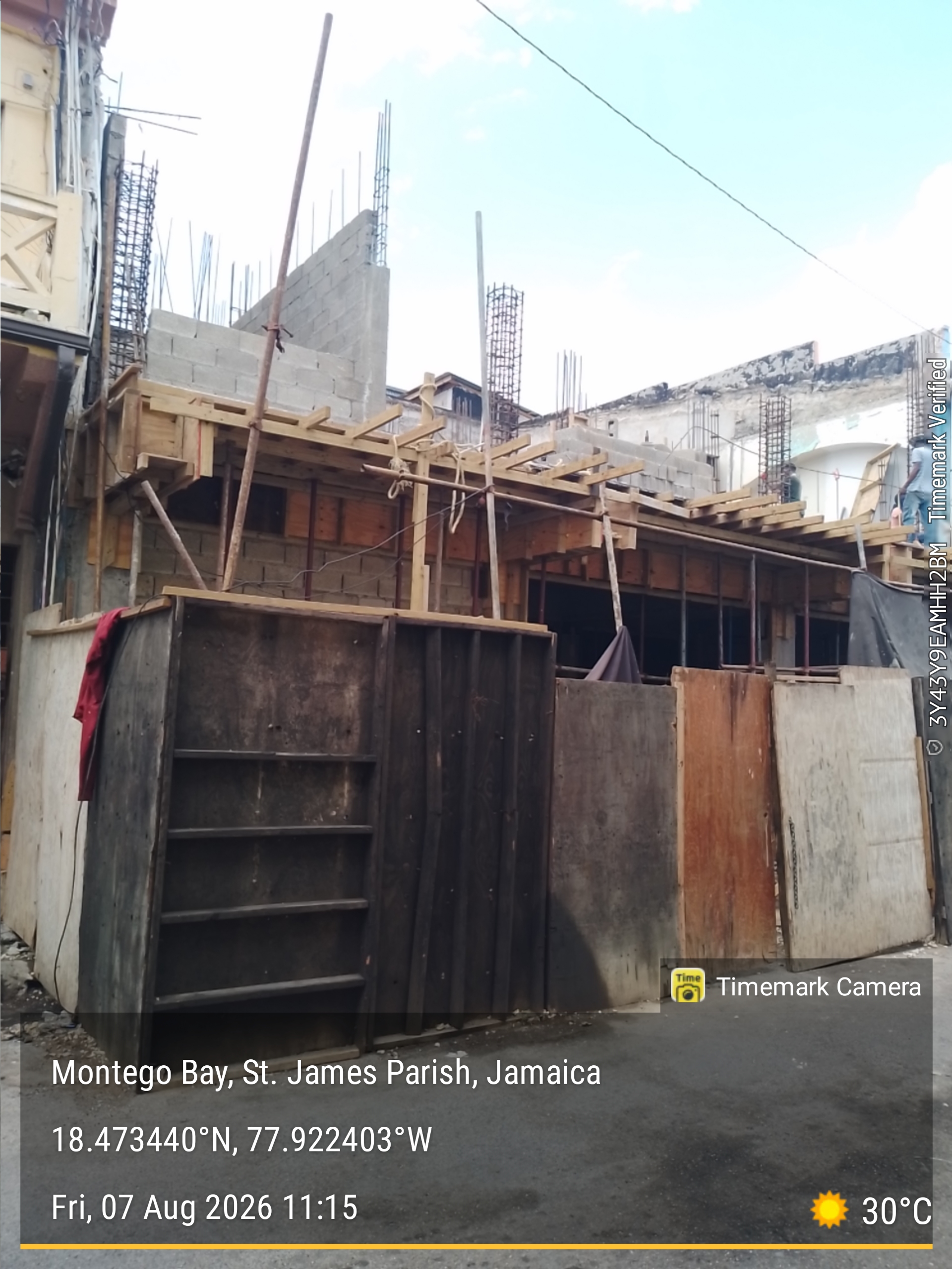 Lawrence Lane, Montego Bay — client site visit, timestamped and geotagged