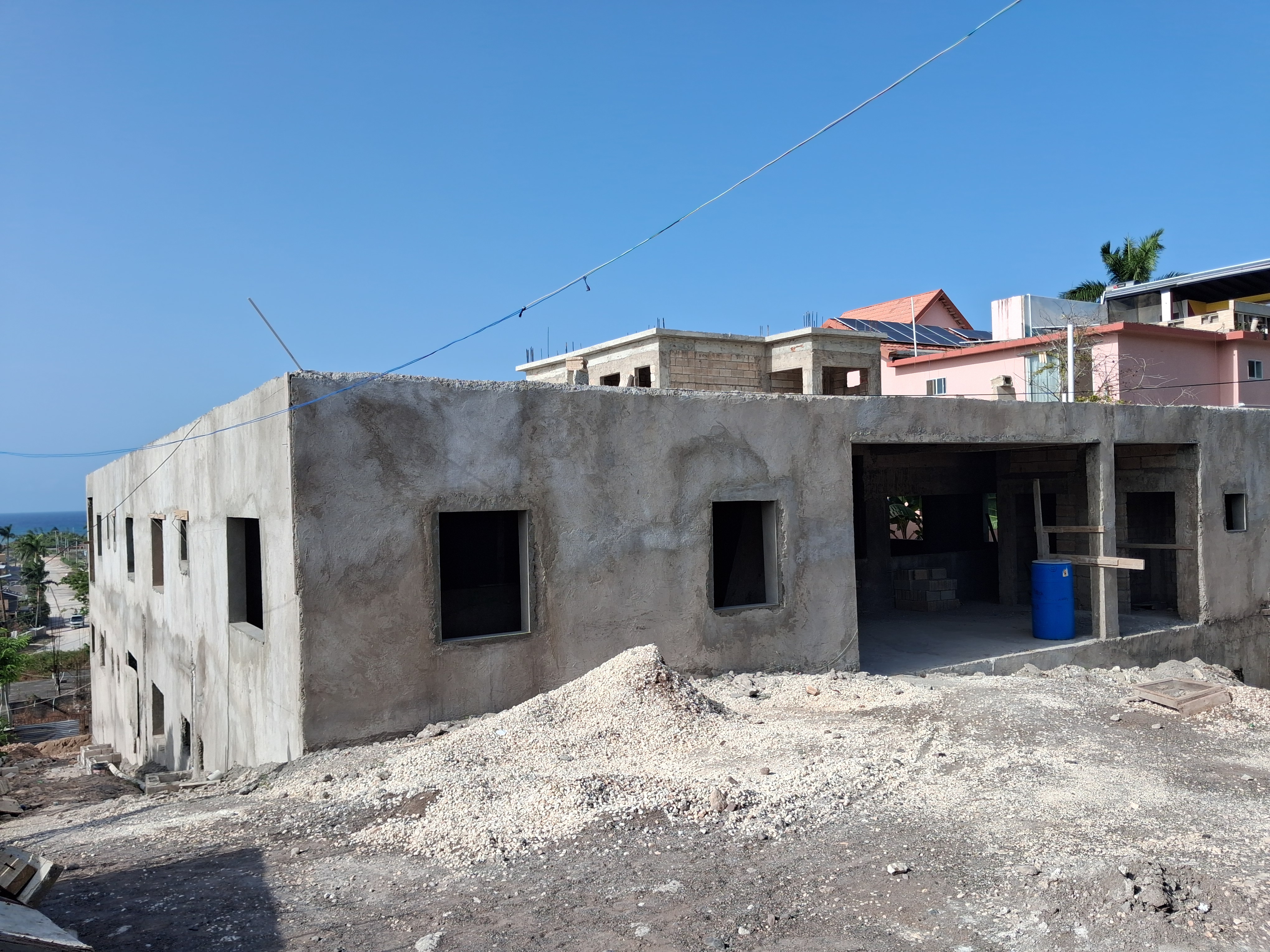 Client construction site — wide view of building progress